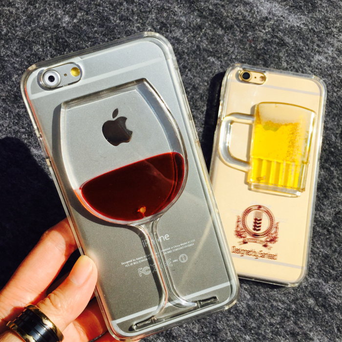 coque iphone 6 verre de vin