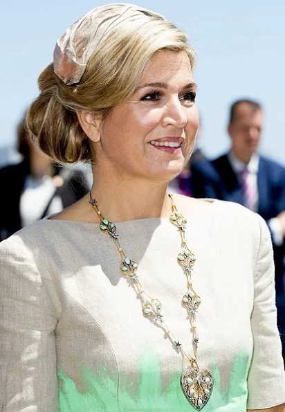 Queen Maxima Mattijs van Bergen Dress,  Jimmy Choo Tilly Pumps, Natan Clutch