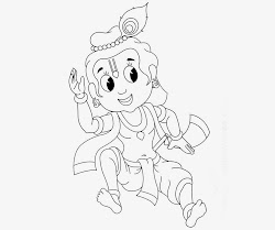 krishna drawing line coloring colour radha draw paintingvalley pages drawings simple explore sketch template getdrawings face