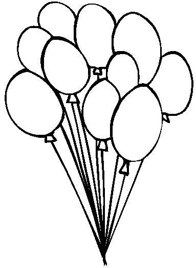 Birthday Balloons Coloring Pages