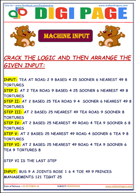 DP -Machine Input -Reasoning-03-Oct-16 DP -Machine Input -Reasoning-03-Oct-16