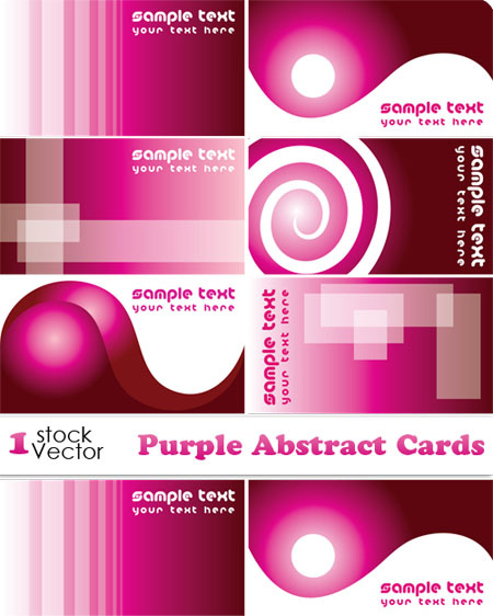FREE CLIP ART VECTOR: Purple Abstract Cards Vector