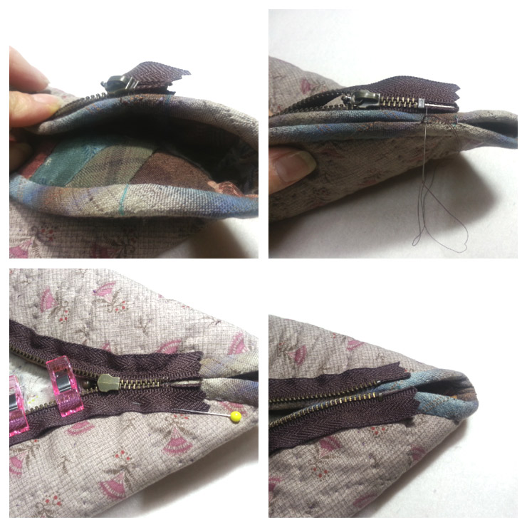 Cute Half-round Zipper Pouch Sewing Tutorial in Pictures.