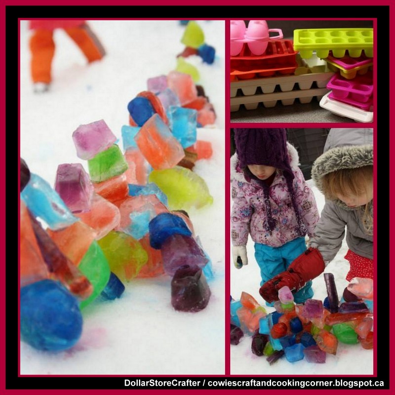 Dollar Store Crafter Use Food Coloring And Ice Cube Trays So The Kids