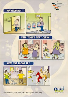 Singapore toilet training sign
