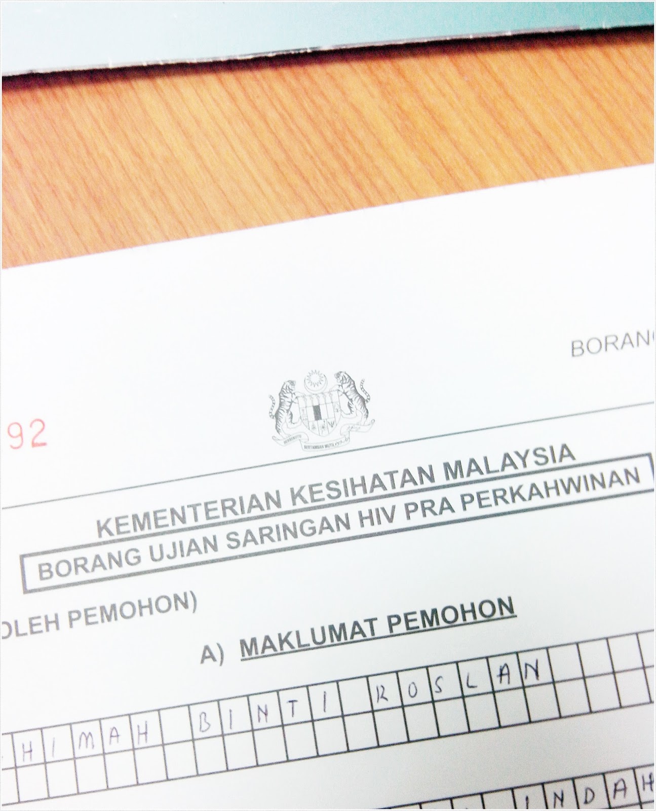 Borang Ujian Saringan Hiv Pra Perkahwinan Kelantan Pengalaman Buat