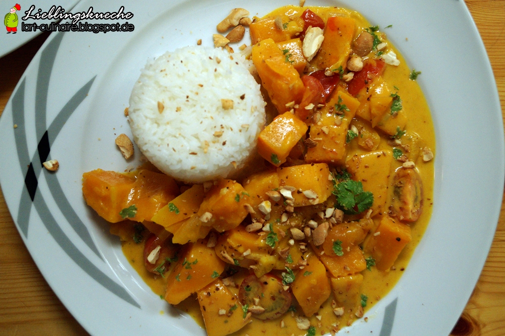 Kürbis-Curry mit Basmati-Reis und Kokosmilch | Lieblingsküche