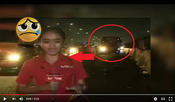 Hahahaa......TV One Memang Beda! Reporternya Aja Hampir Tewas Ditabrak Bus Mayasari Bakti