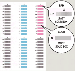 cara print head alignment
