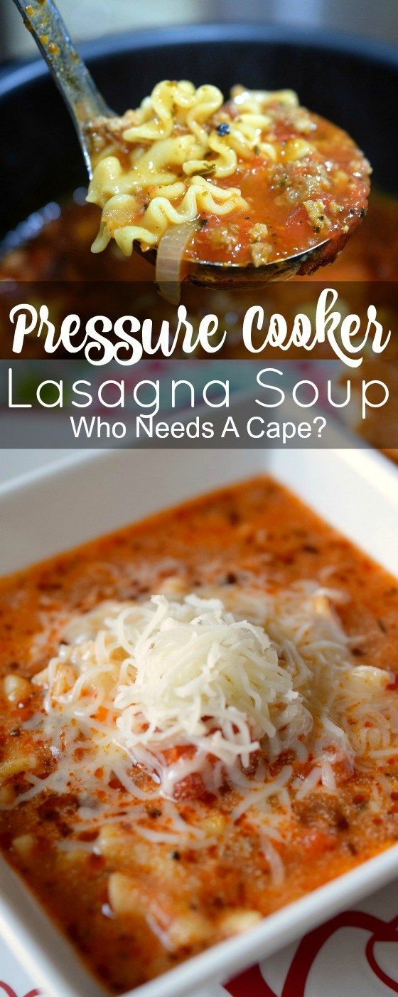 Pressure Cooker Lasagna Soup Recipe