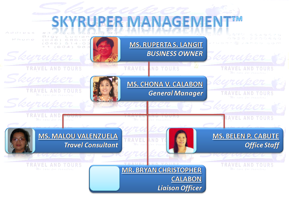 Organizational Chart Of Travel Agency