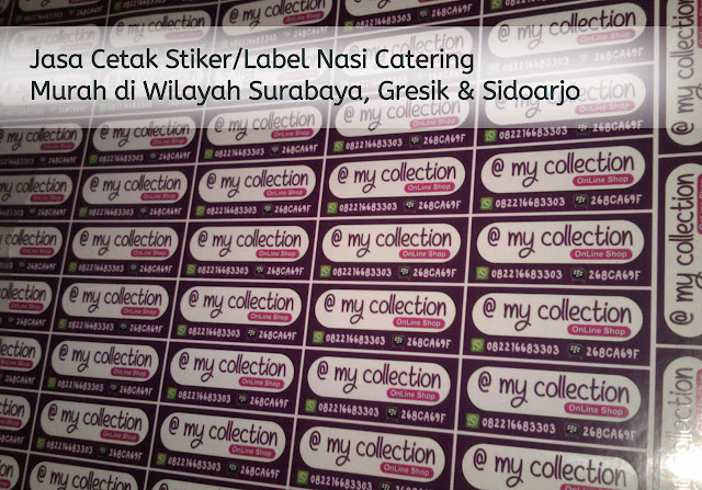 Cetak Stiker/Label Nasi Kotak Catering Murah Surabaya