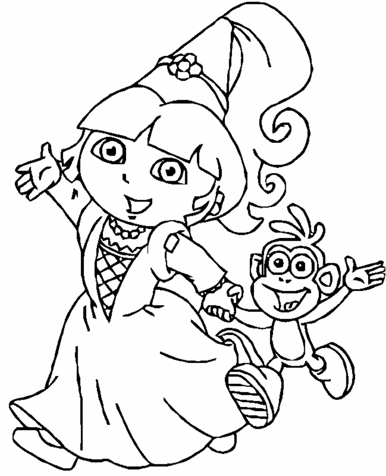 Dora Friends Coloring Pages Dora Friends Coloring Pages