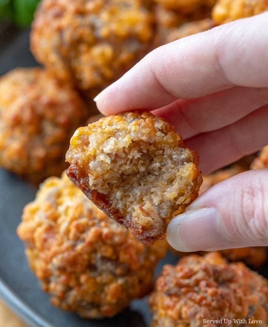 Easy Sausage Balls recipe from Served Up With Love