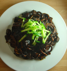 Vegan Jjajangmyeon, Korean-Chinese Black Bean Noodles