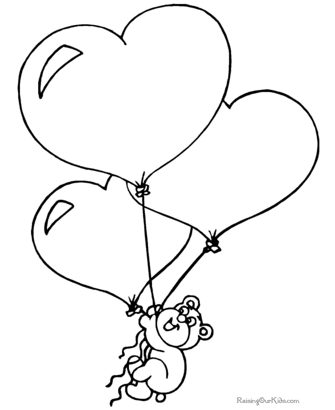 panda bear heart coloring pages - photo #27