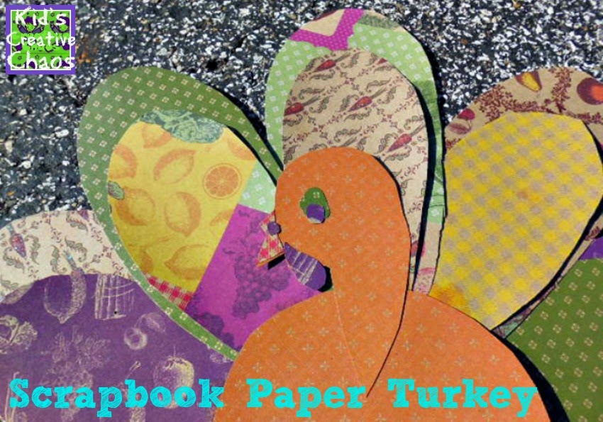 How to Make a Paper Turkey Craft with Scrapbook Paper