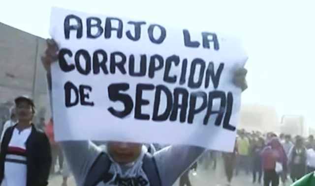 Huachipa: cientos marchan para exigir a Sedapal obras de agua potable