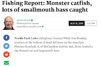 Pittsburgh-Post Gazette Fishing Report - August 15, 2019