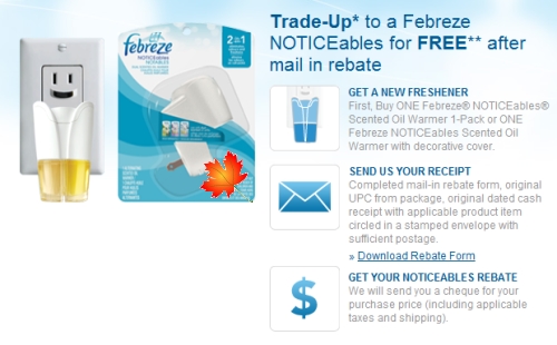 Canadian Daily Deals Febreze Febreze NOTICEables Free With Mail in Rebate