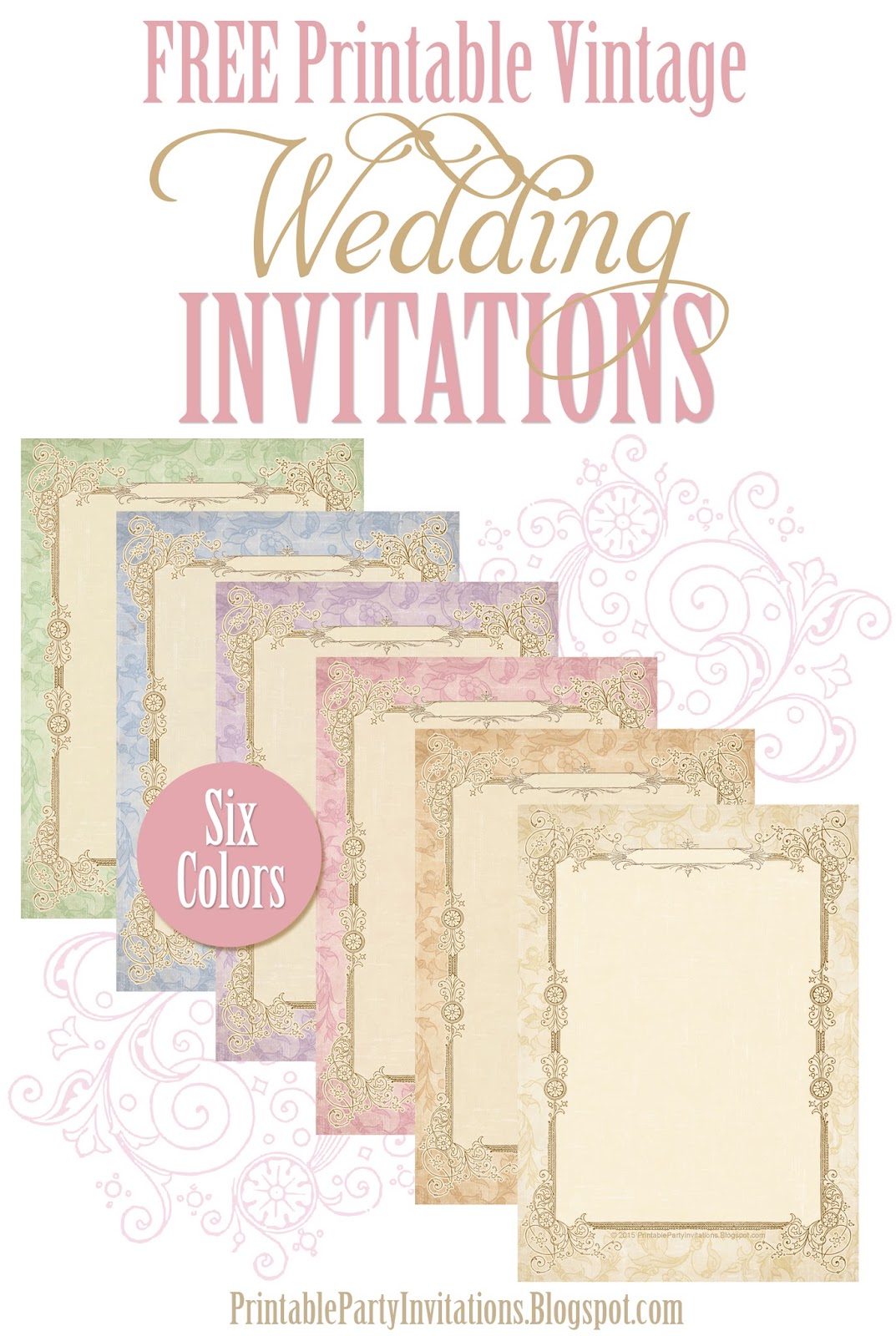 Printable Vintage Victorian Wedding Announcements | Free Printable ...