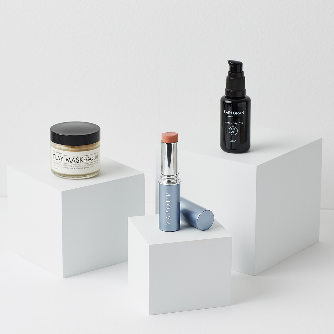 Fig + Yarrow Gold Clay Mask, Vapour Organic Aura Multi-Use Blush in Spark, Kari Gran Three Sixty Five SPF 28 Fig + Yarrow Gold Clay Mask, Vapour Organic Aura Multi-Use Blush in Spark, Kari Gran Three Six Five SPF 28 review hellolindasau linda sau