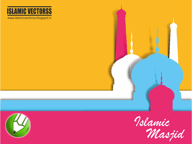 Islamic Vectors: Islamic masjid CDR Vector free