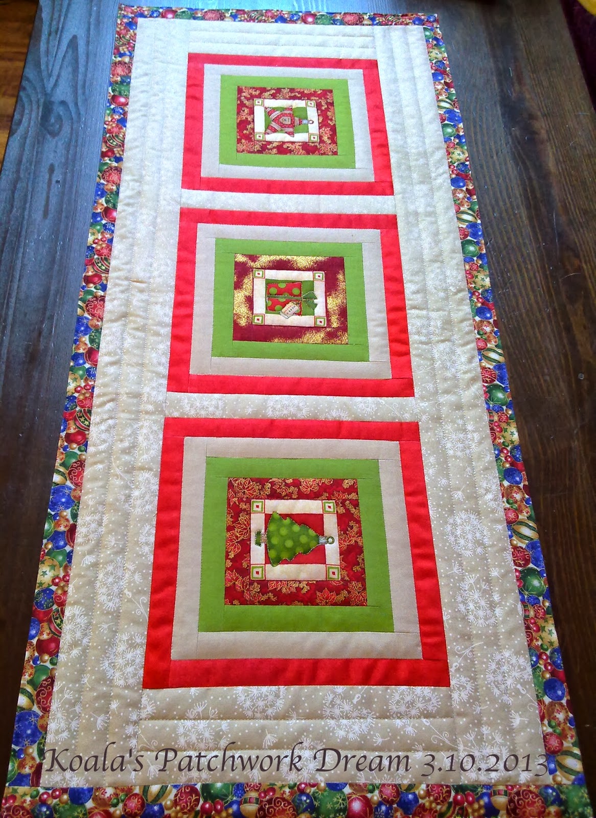 Koala's Patchwork Dream: Gotowe... pierwsze patchworki na Boże Narodzenie