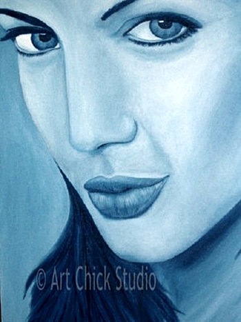 Angelina Jolie Oil Painting