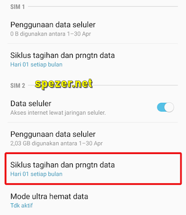 Cara menghapus notifikasi Peringatan Penggunaan Data di Hp Samsung