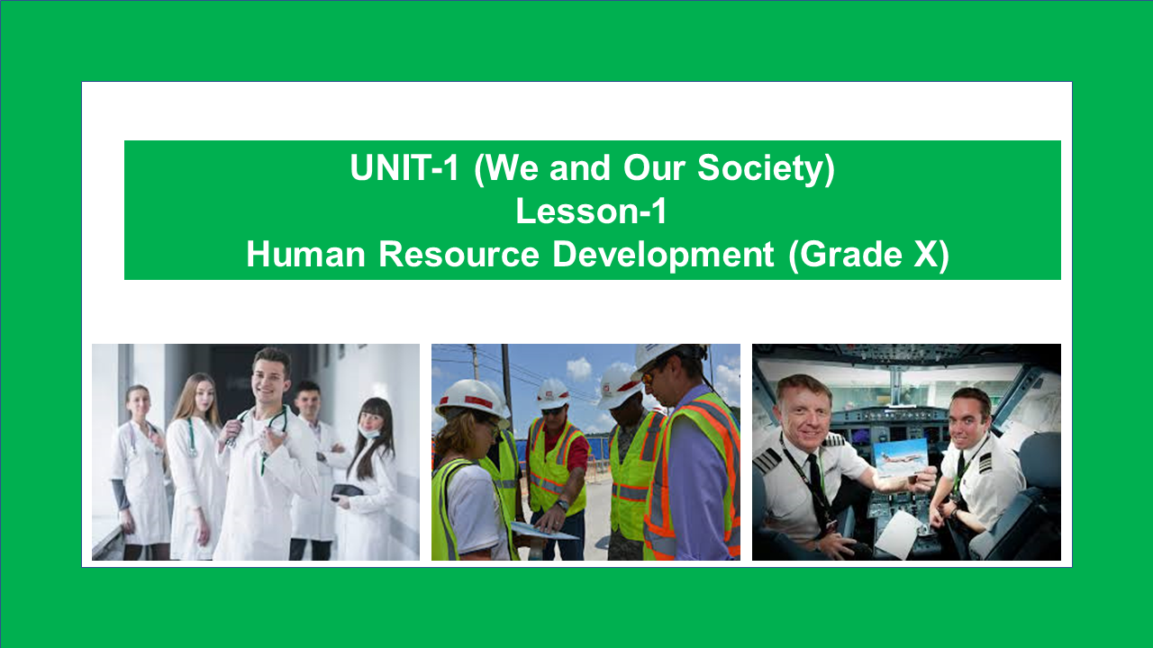 Social Studies Note for Grade X (Human Resource Development Unit 1