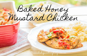 Baked Honey Mustard Chicken Click through for this quick and easy, tasty and cheap recipe