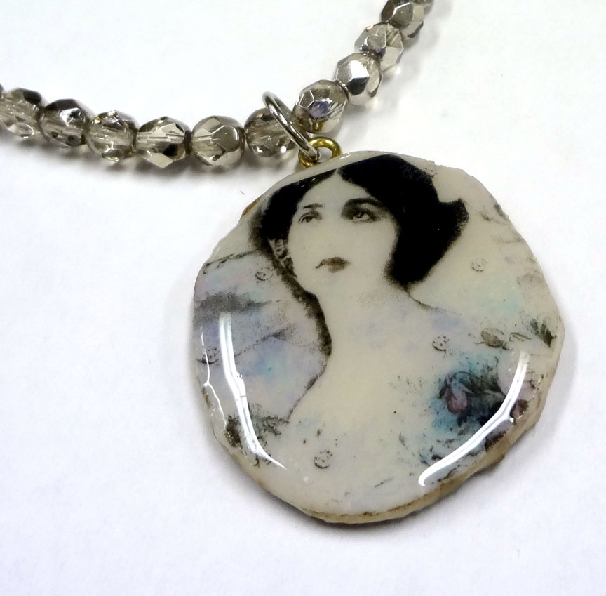 Resin Crafts Jewelry Clay Transfer Pendant