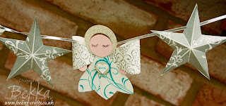 Adorable Angel and Star Christmas Banner by UK Stampin' Up! Demo Bekka Prideaux - ask her if you would like a tutorial