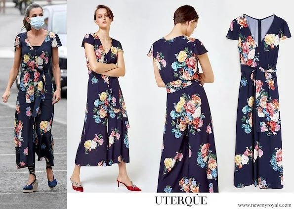 Queen Letizia wore UTERQUE Floral Print Jumpsuit