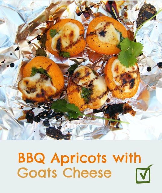 BBQ Apricots with Goats Cheese