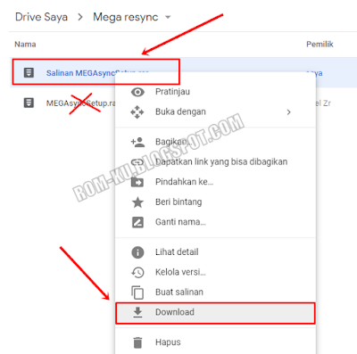 Klik download google drive