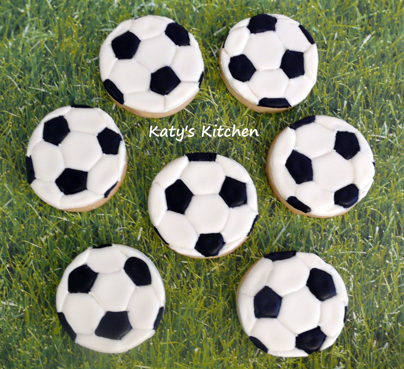 Katy's Kitchen Soccer Ball Cookies