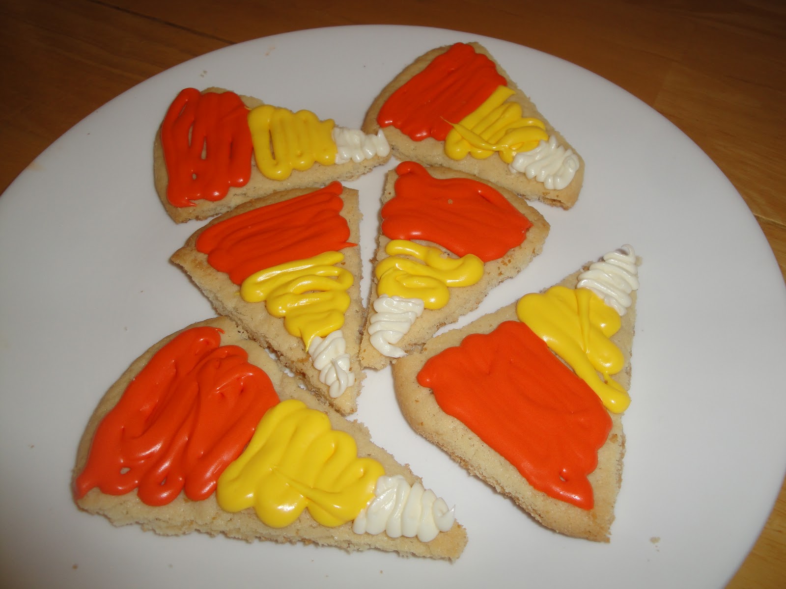 Halloween Candy Corn Shaped Cookies | Frugal Family Tree