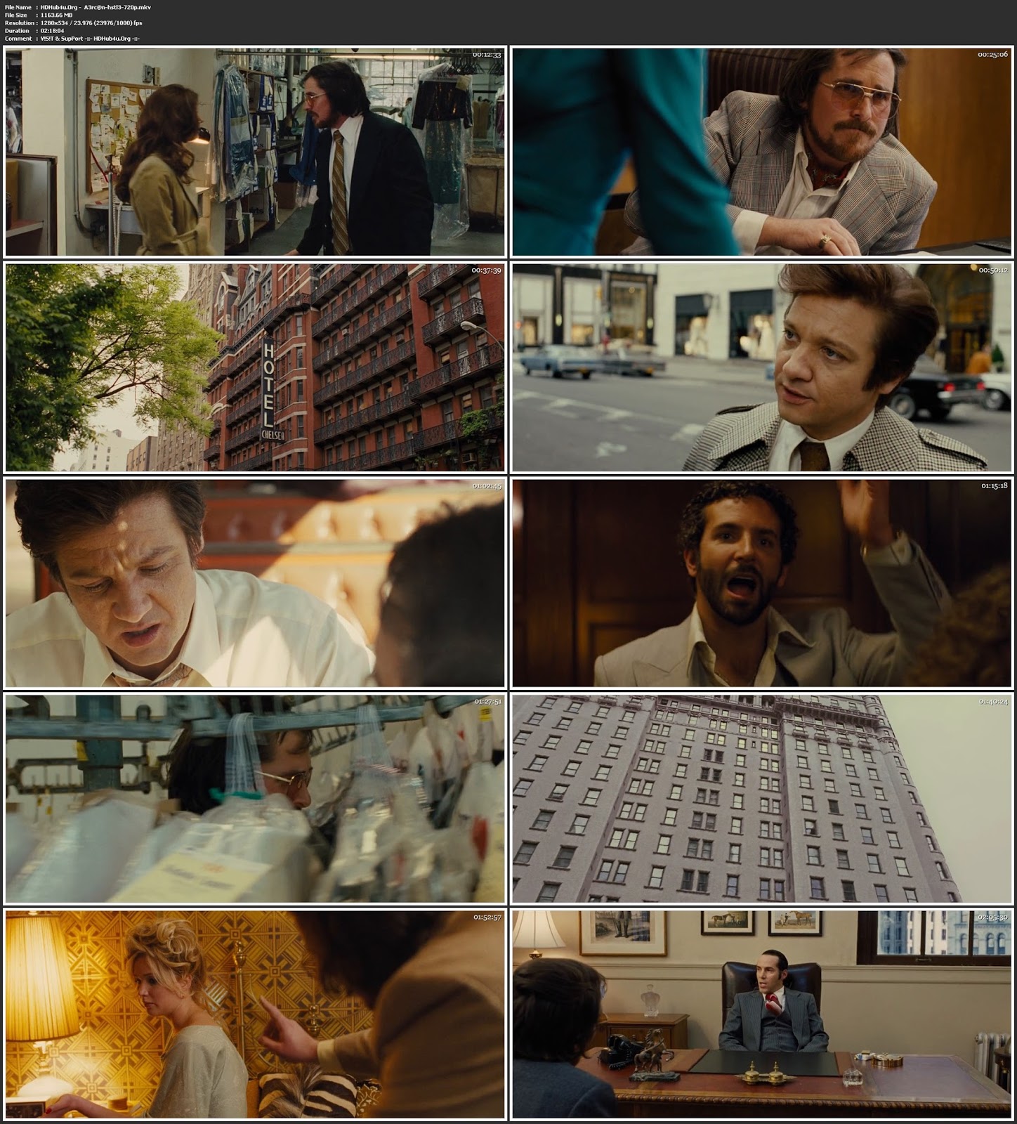 American Hustle 2013 Hindi Dual Audio 480p BluRay Esubs 400MB Download