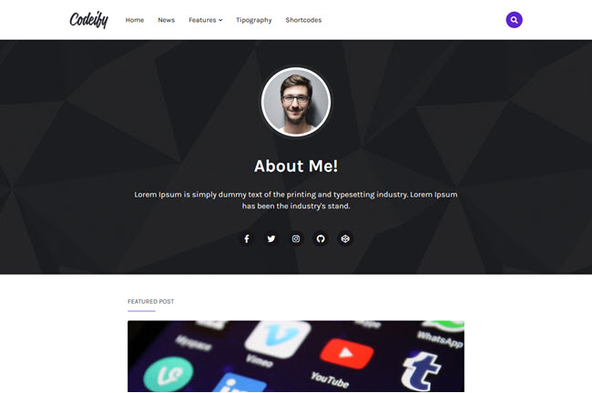 Codeify Personal Blogger Template