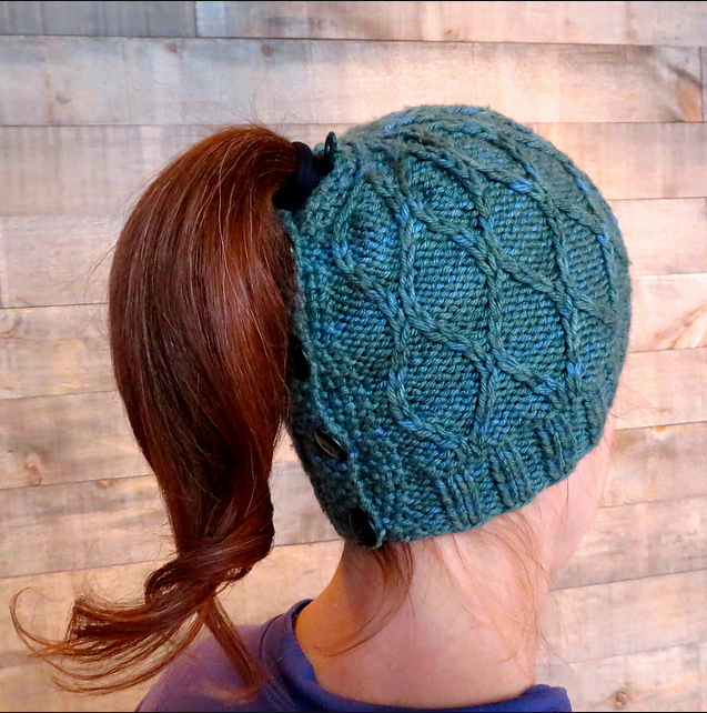 knit Hat ponytail New Knit Ponytail Hat Pattern 2018