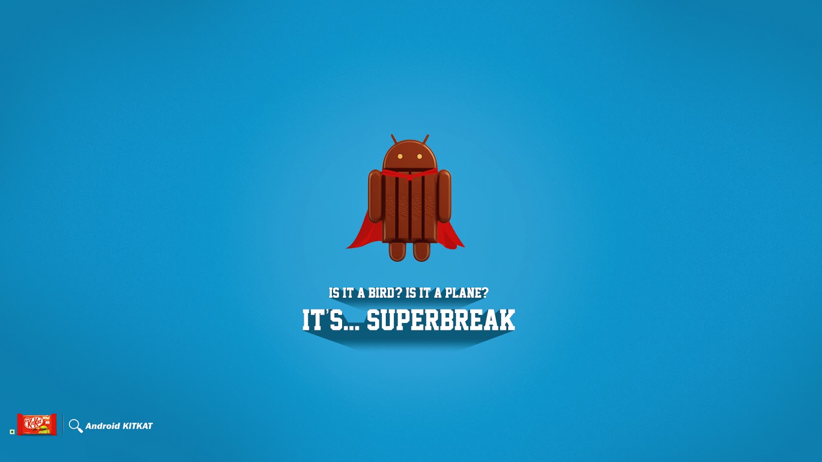 Android Kitkat Superman Wallpaper
