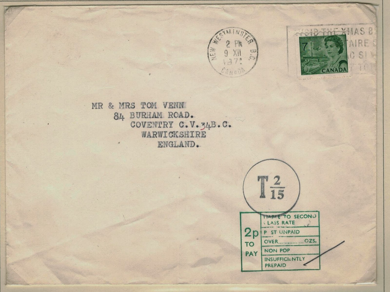 Postal History Corner Centennial Period International Surface Printed Matter Rates