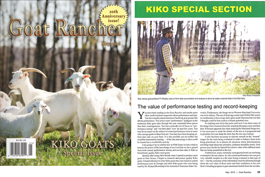 Western Maryland Pasture-Based Meat Goat Performance Test: Consigner ...