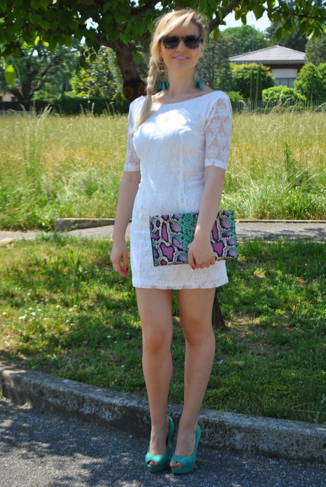 Color-Block By FelyM.: OUTFIT: WHITE LACE DRESS / ABITO IN PIZZO BIANCO