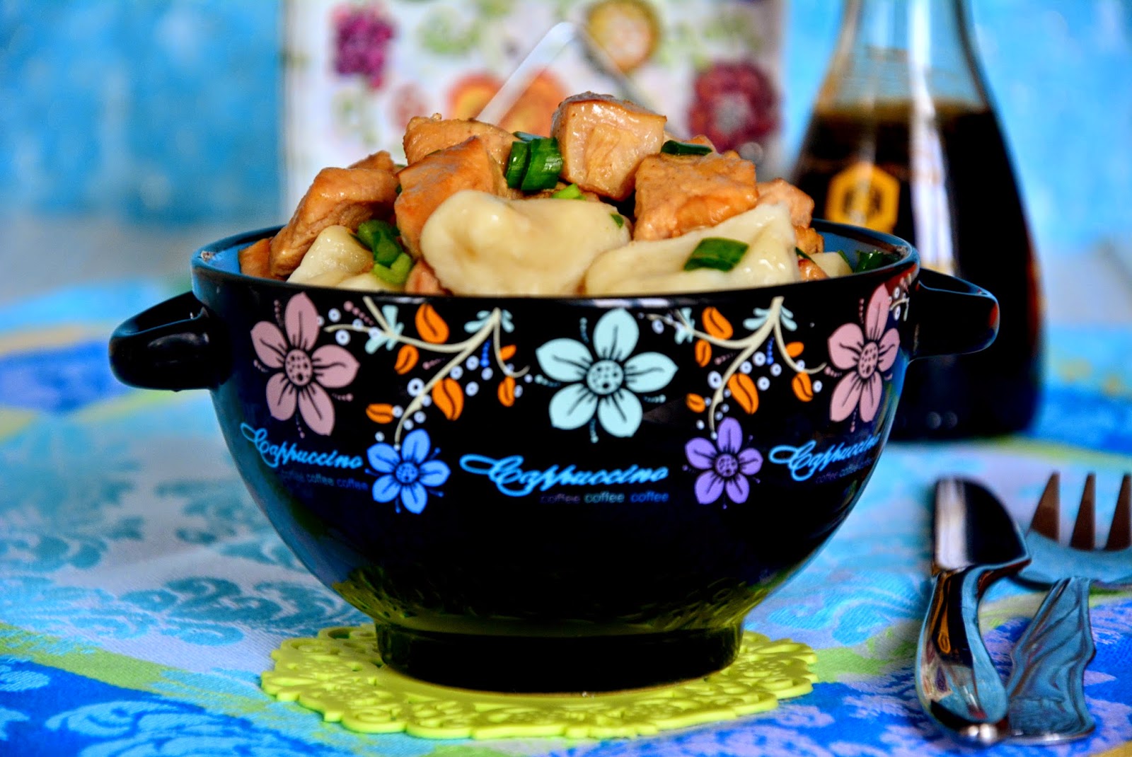 Свинина, тушеная с галушками