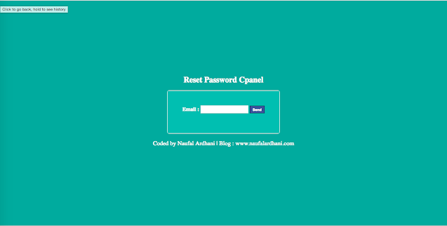 Cara Reset Password Cpanel Dengan Tools dan Shell Backdoor by Iptahudin