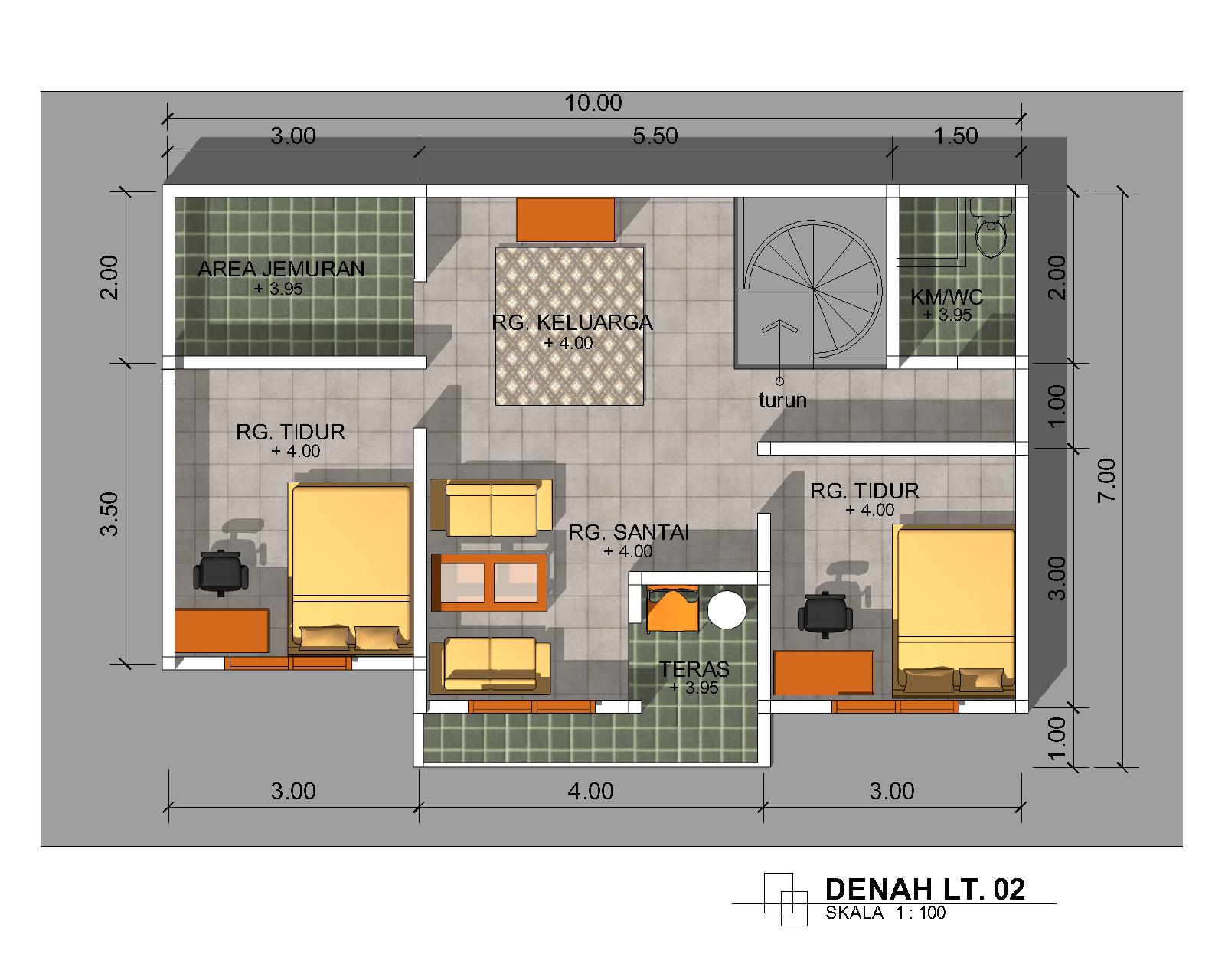  Update Desain Denah  Rumah  Minimalis Ukuran  6 x  8  Meter 