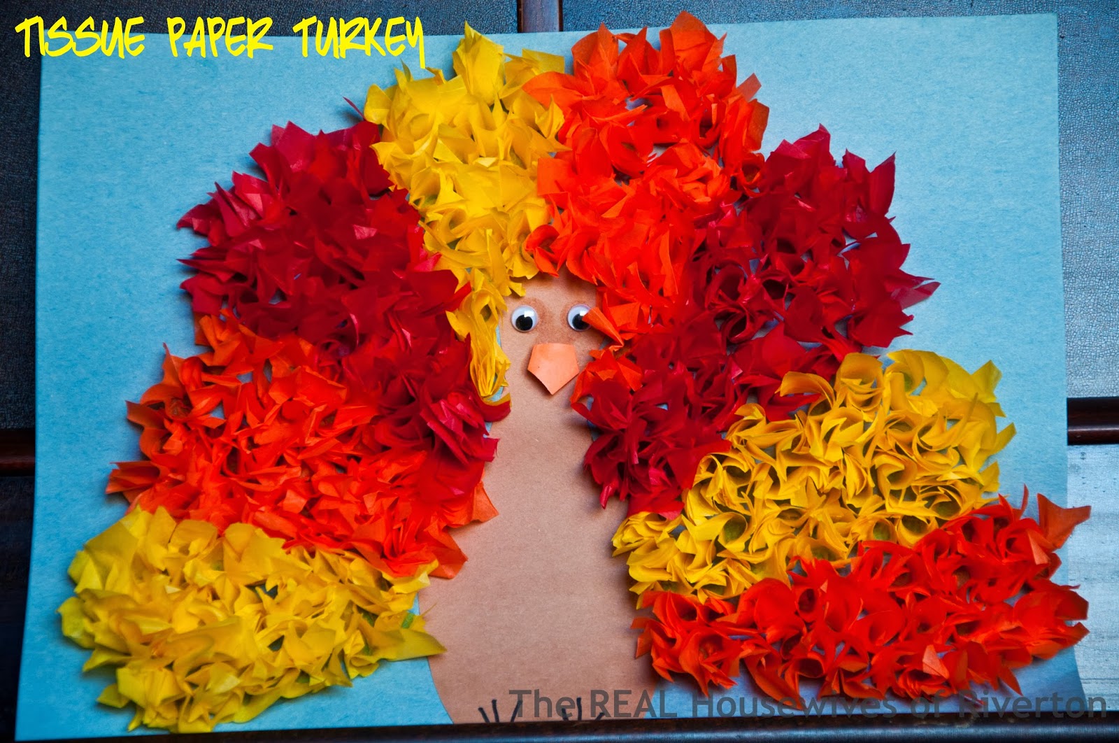 Tissue Paper Turkey Kid s Craft Housewives Of Riverton